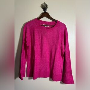 NWT LOFT Bell Sleeve Crew Neck Sweater Size LP